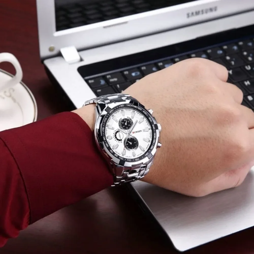 SILVER TOP QUALITY MEN BRAND NEW WATCH